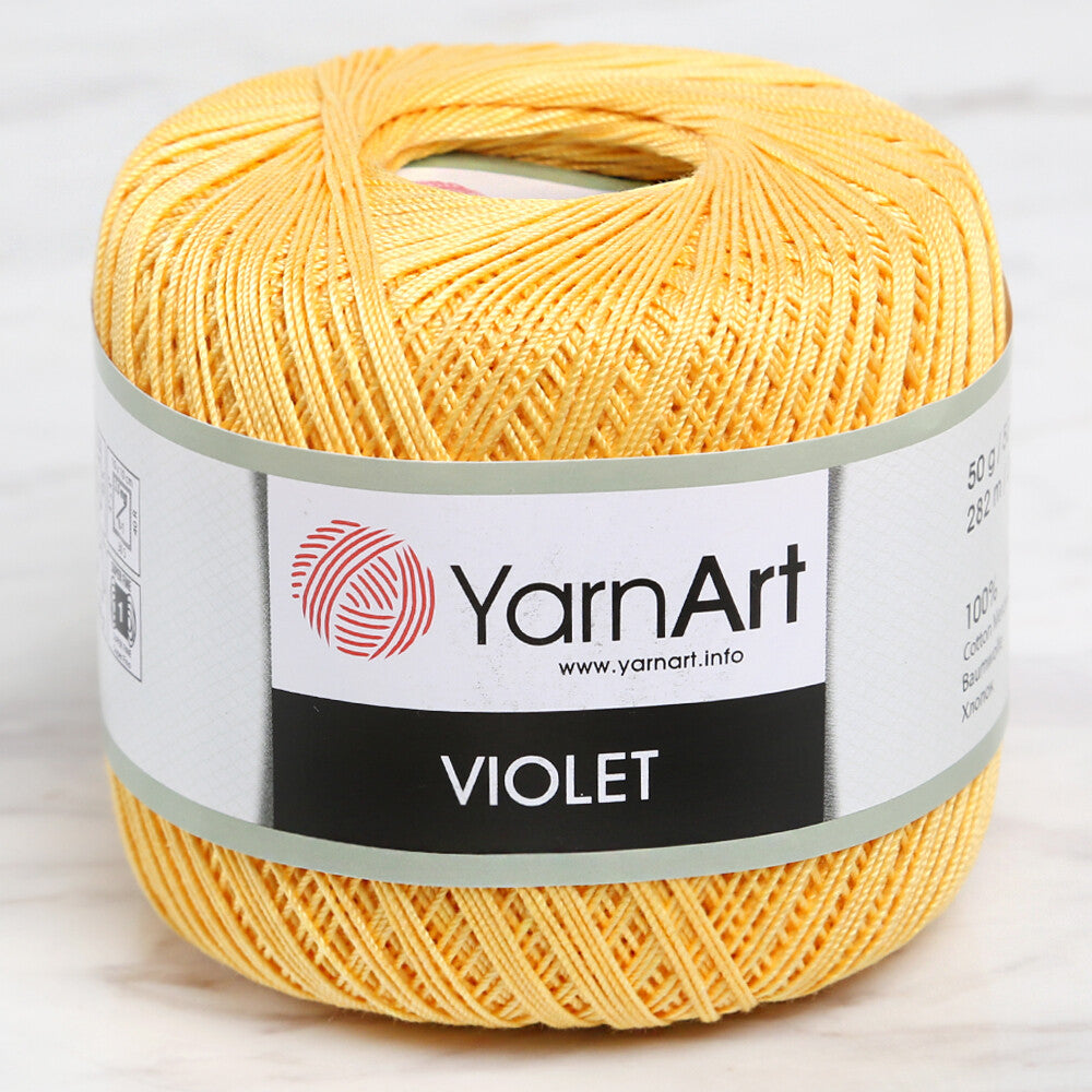 Yarnart Violet Sarı Dantel İpi - 4653